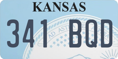 KS license plate 341BQD