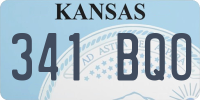 KS license plate 341BQO