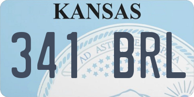 KS license plate 341BRL