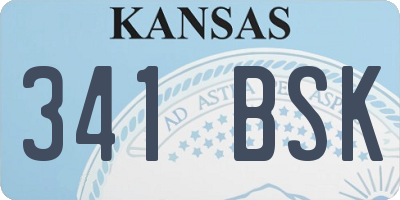 KS license plate 341BSK