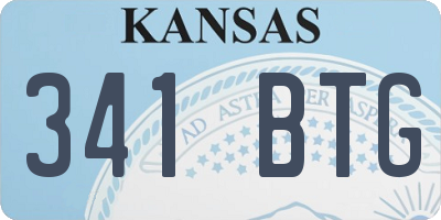 KS license plate 341BTG