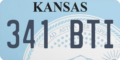 KS license plate 341BTI