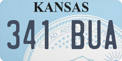 KS license plate 341BUA