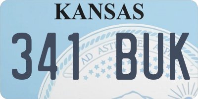 KS license plate 341BUK
