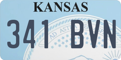 KS license plate 341BVN