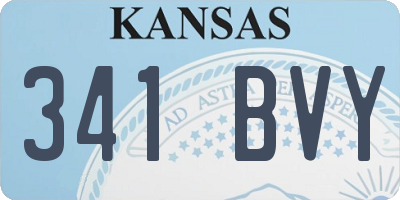 KS license plate 341BVY