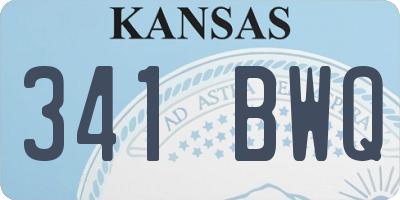 KS license plate 341BWQ
