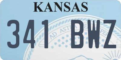 KS license plate 341BWZ