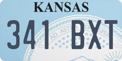 KS license plate 341BXT