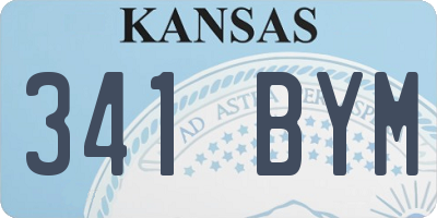KS license plate 341BYM