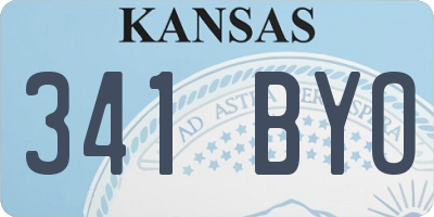 KS license plate 341BYO