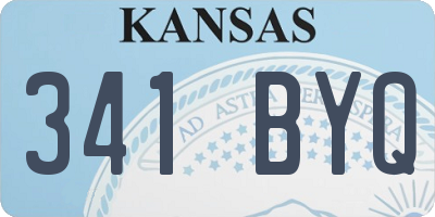 KS license plate 341BYQ