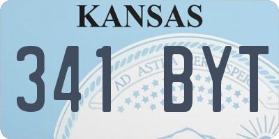 KS license plate 341BYT