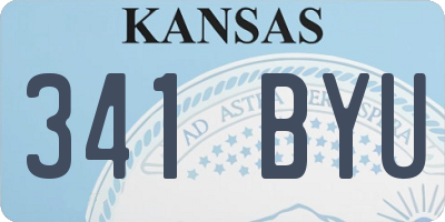 KS license plate 341BYU