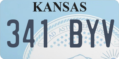 KS license plate 341BYV