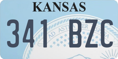 KS license plate 341BZC