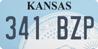 KS license plate 341BZP