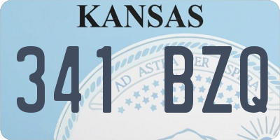 KS license plate 341BZQ