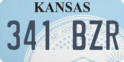 KS license plate 341BZR
