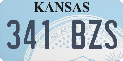 KS license plate 341BZS