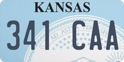 KS license plate 341CAA
