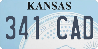 KS license plate 341CAD