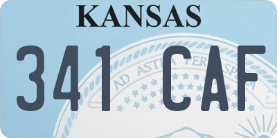 KS license plate 341CAF