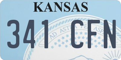 KS license plate 341CFN