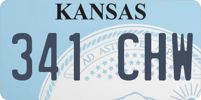 KS license plate 341CHW