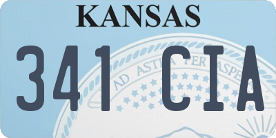 KS license plate 341CIA