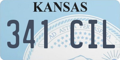KS license plate 341CIL