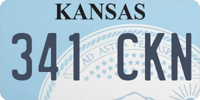 KS license plate 341CKN