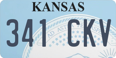 KS license plate 341CKV