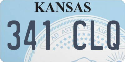 KS license plate 341CLQ