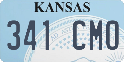 KS license plate 341CMO