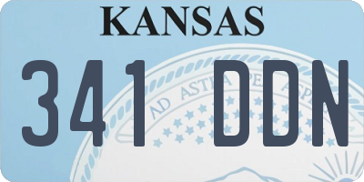 KS license plate 341DDN
