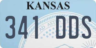 KS license plate 341DDS