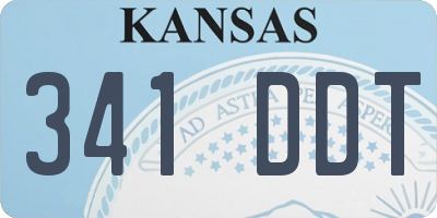KS license plate 341DDT