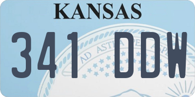 KS license plate 341DDW