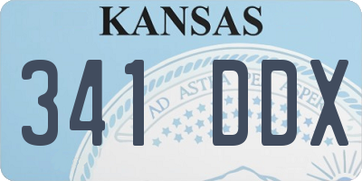KS license plate 341DDX