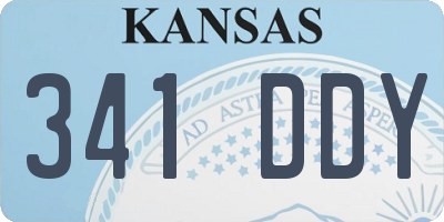 KS license plate 341DDY