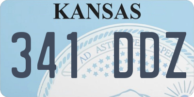 KS license plate 341DDZ