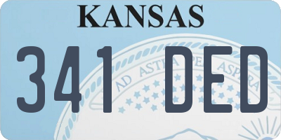 KS license plate 341DED