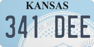 KS license plate 341DEE