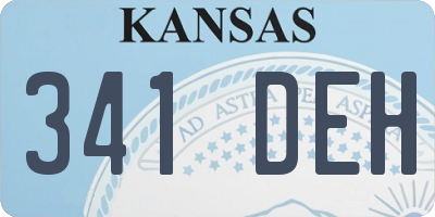 KS license plate 341DEH