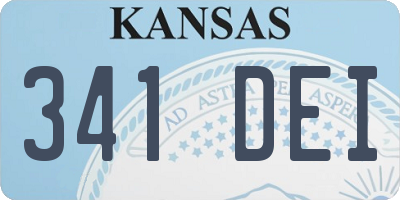 KS license plate 341DEI