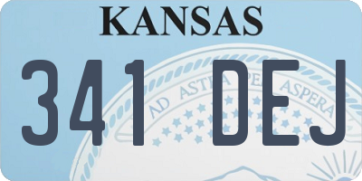KS license plate 341DEJ