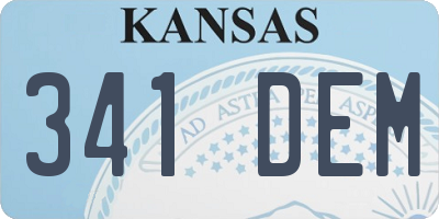 KS license plate 341DEM