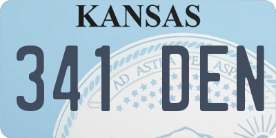 KS license plate 341DEN