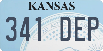 KS license plate 341DEP